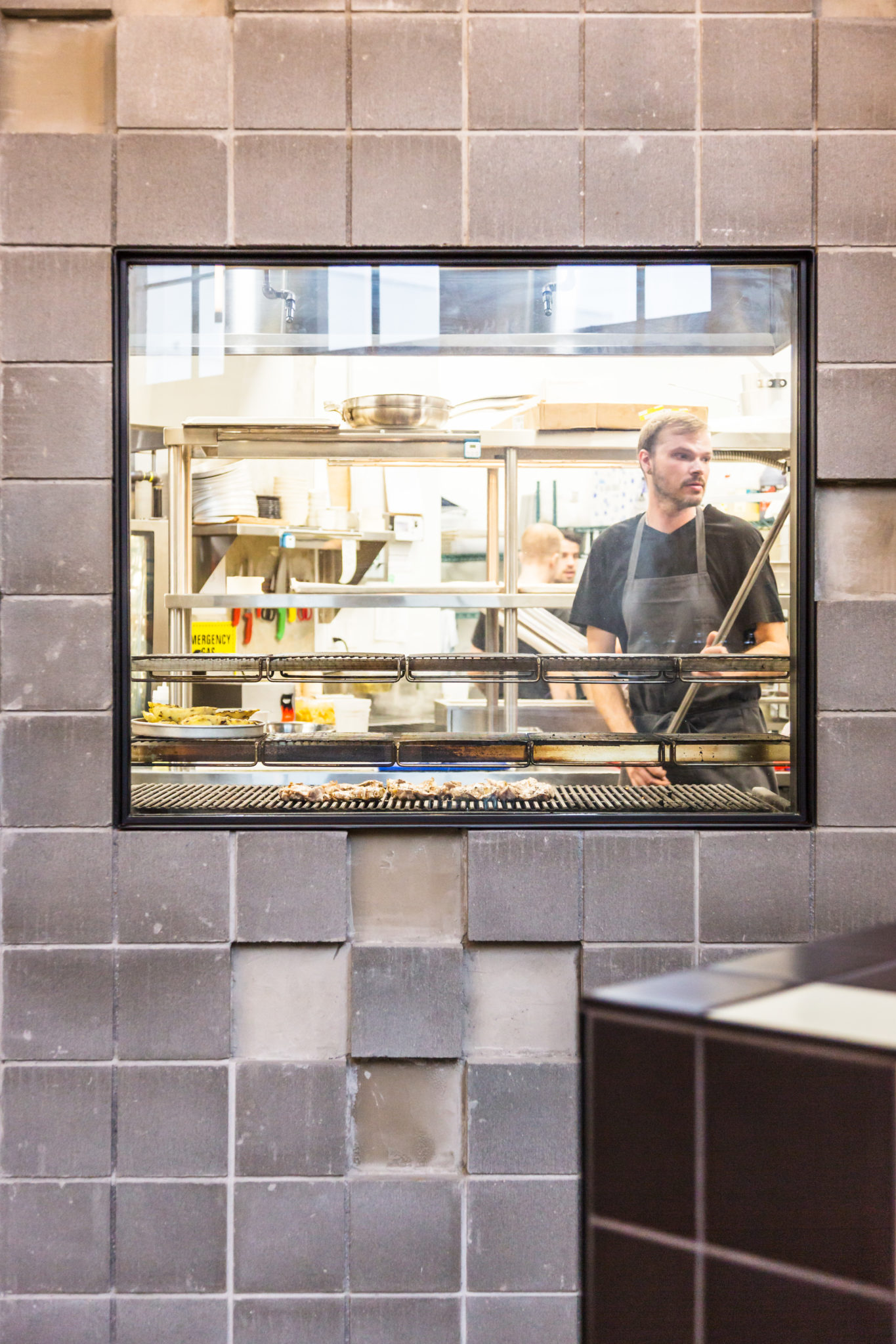 Charcoal Grill at Tacofino Ocho, built by Pacific Solutions Contracting in Vancouver